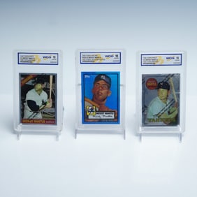 3pc Mickey Mantle WCG Gem Mint Finest and Chrome Lot