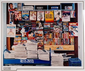Ken Keeley, Remarque Serigraph on Paper, NY Newsday, Signed & Dedicated