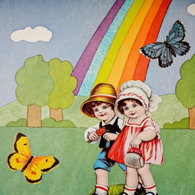 Thom Klika (The Rainbow Man), Color Lithograph on Paper, Signed