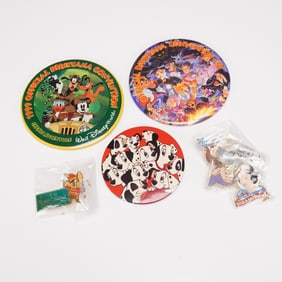 7pc Disney Collector & Convention Pinback Buttons with Snow White Pin