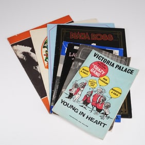 8pc Vintage Theatre and Event Programs with Diana Ross and Lauren Bacall