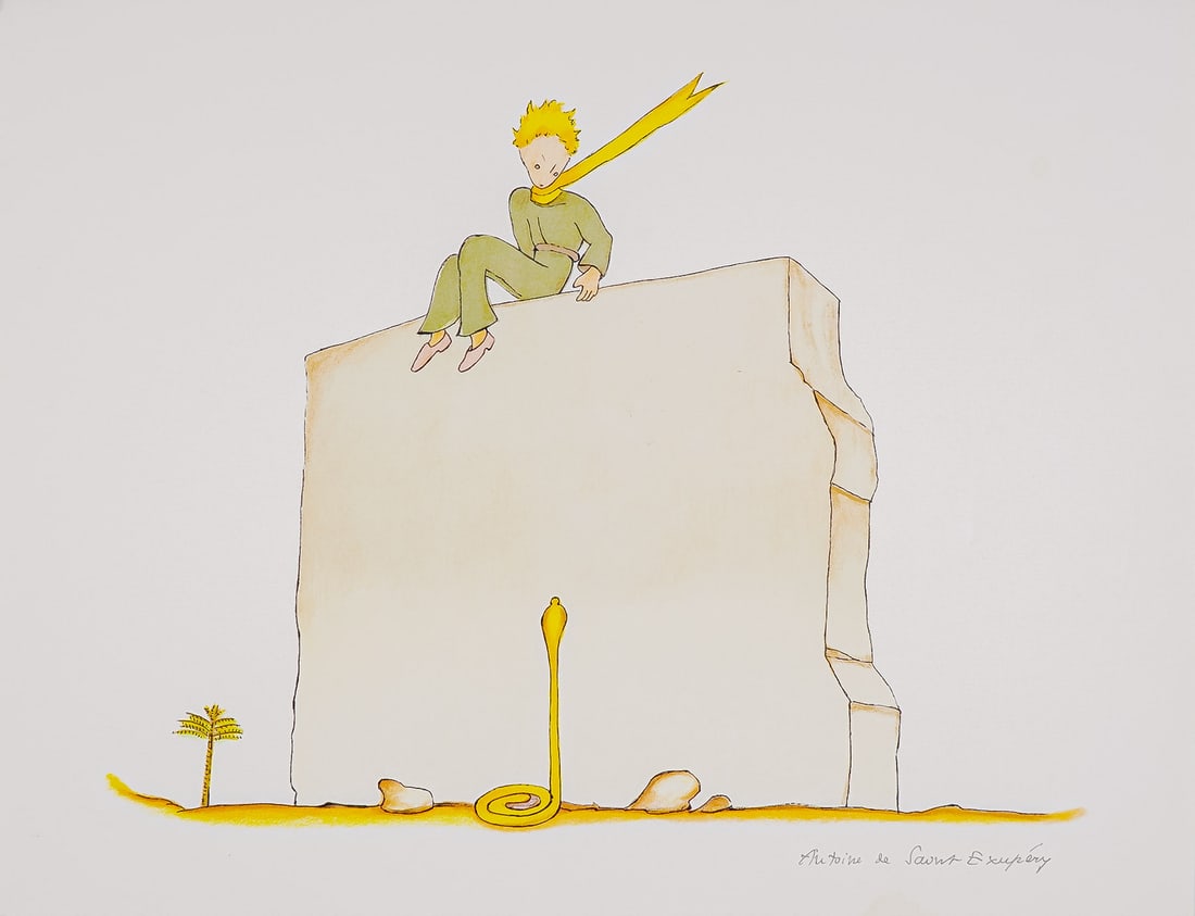 Le Petit Prince Color Lithograph on Paper after Antoine de Saint Exupery (1 of 5)
