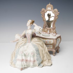 Lladro Porcelain Sculpture Lady at Dressing Table, 1001123