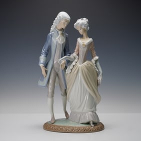 Lladro Porcelain Sculpture, Walk in Versailles, 5004