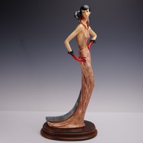 A. Santini Limited Edition Sculpture - Elegant Lady in Evening Gown