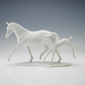 Kaiser Bisque Porcelain Figurine, Mare and Foal