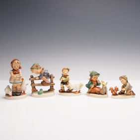 5pc Goebel Hummel Figurines Group, Animal Training
