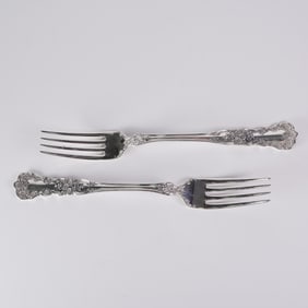 2pc Gorham Sterling Buttercup Dinner Forks