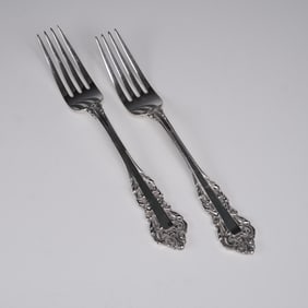 2pc Gorham Sterling Silver Medici Place Forks