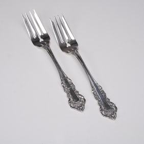 2pc Gorham Sterling Silver Medici Salad Forks