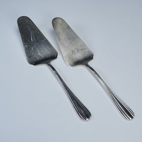 2pc Jean Couzon France Alliance Stainless Serving Utensils- Pie Servers