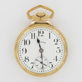 Illinois Watch Co. 167 16S Gold Filled Pocket Watch, Nawco Challenge Case