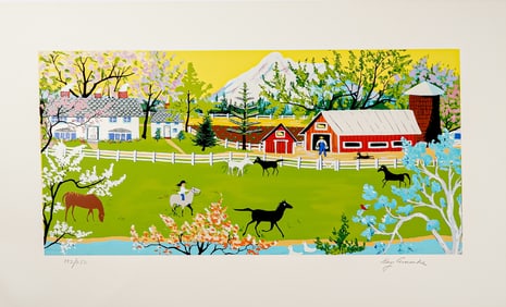 Kay Ameche, Serigraph on Paper, Mt. Shasta, Signed & Numbered