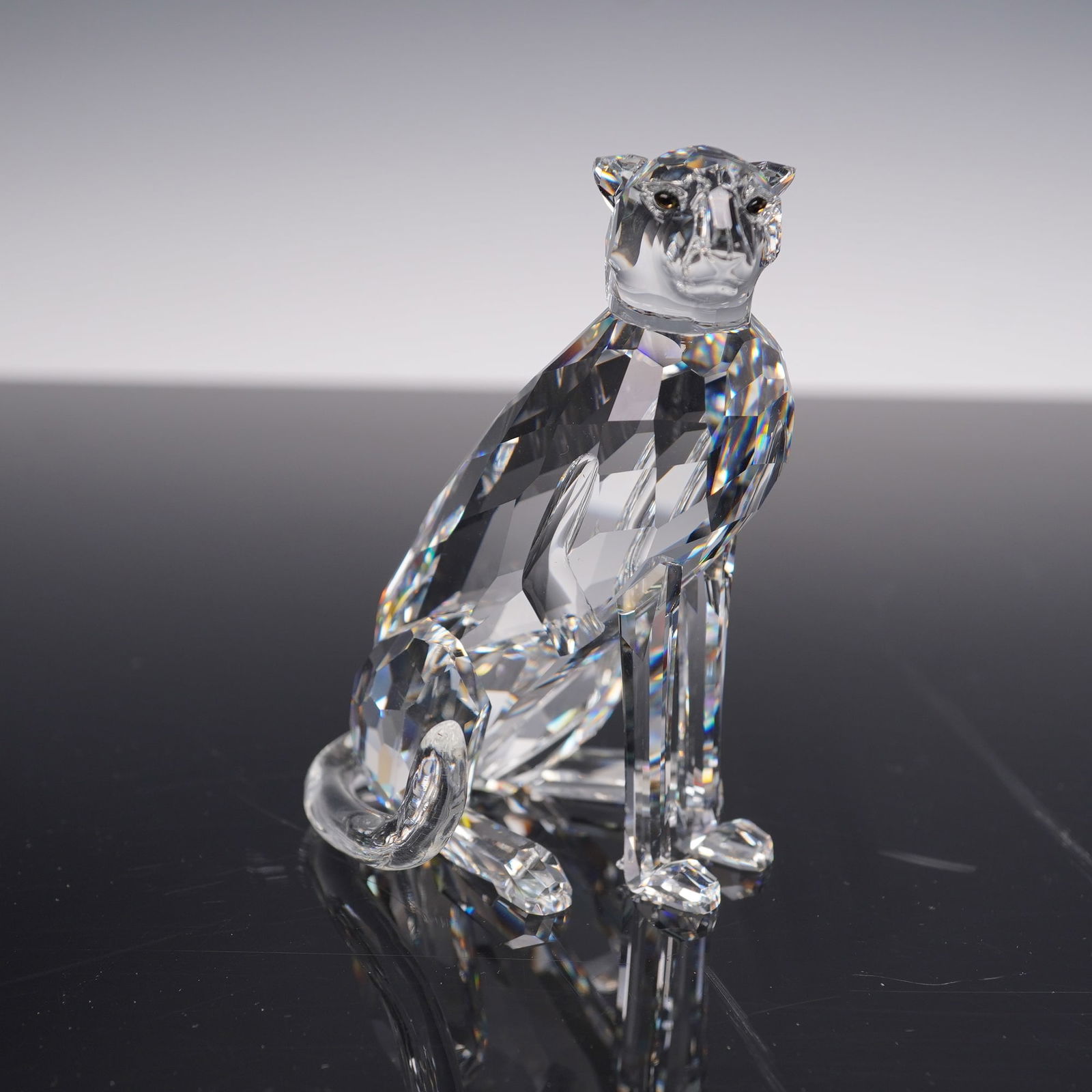 Swarovski Silver Crystal Figurine, Cheetah (1 of 5)