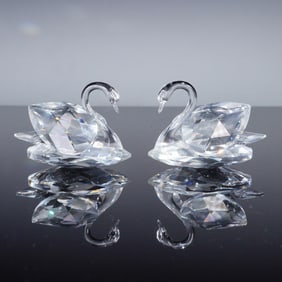 Swarovski Crystal Bridal Swan Figurines, To Love & To Cherish