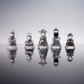 5pc Swarovski Crystal Nativity Scene Figurines, Wise Men, Joseph, and Mary