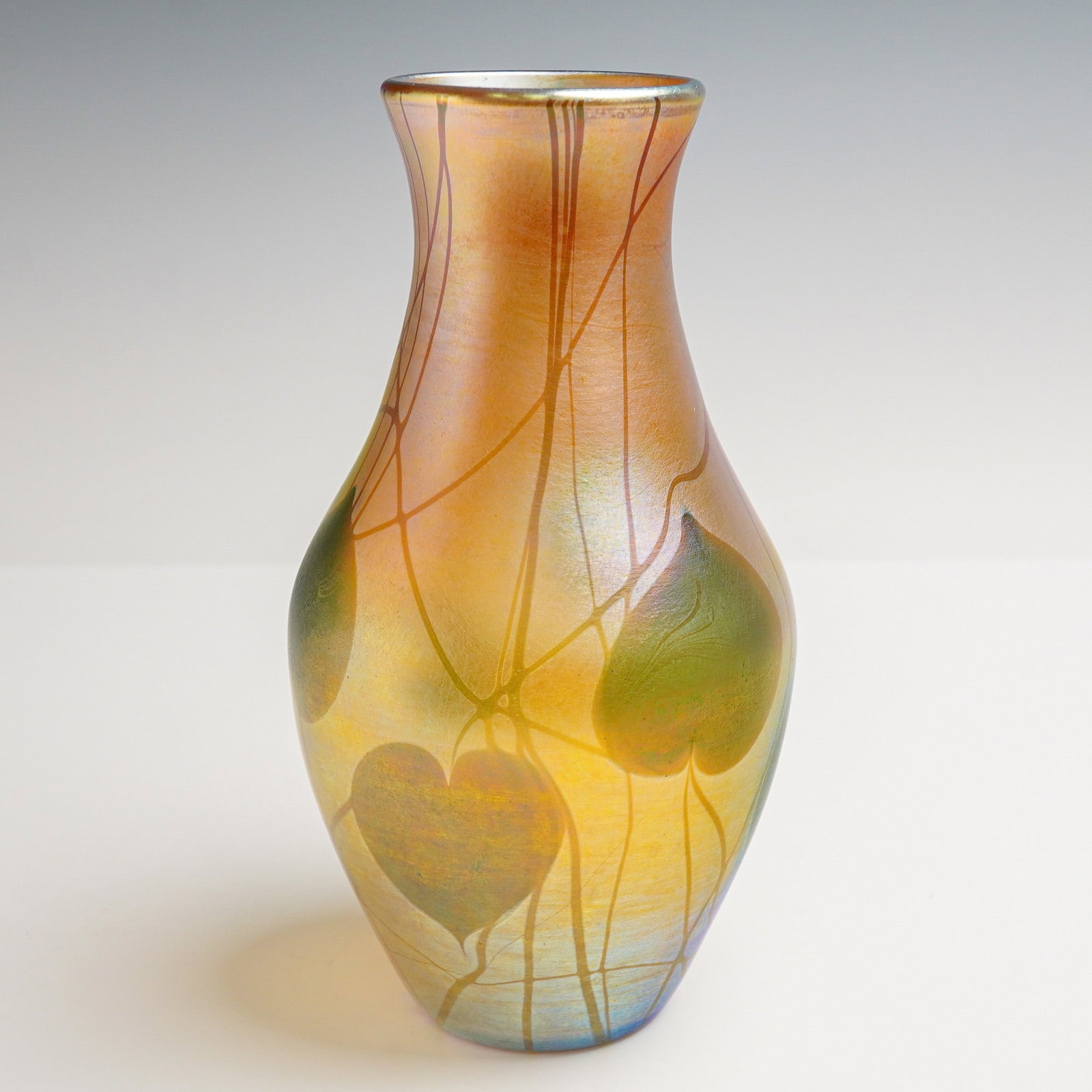 Tiffany Furnaces, Inc. by Louis C. Tiffany Favrile Glass Leaf and Vine Vase (1 of 6)