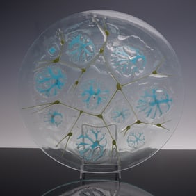 Michael and Frances Higgins Art Glass Platter