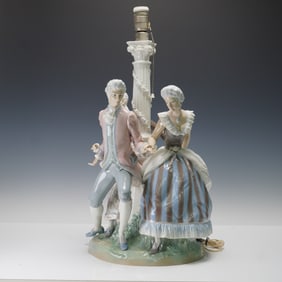 Lladro Porcelain Sculpture Lamp, La Tarantela by Salvador Furio, 1011123