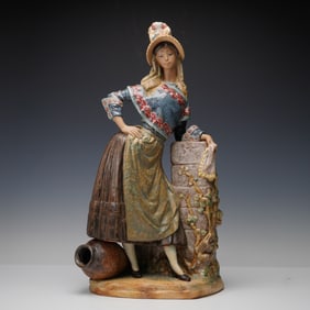Lladro Porcelain Sculpture, Country Lady 1011330