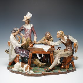 Lladro Porcelain Sculpture, Playing Cards 01011327