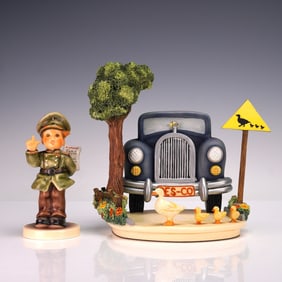 2pc Goebel Hummel Figurines, Halt and Duck Crossing