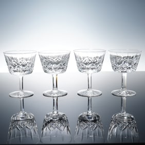 4pc Waterford Crystal Port Wine Glasses, Lismore