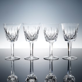 4pc Waterford Lismore Crystal Water Goblets