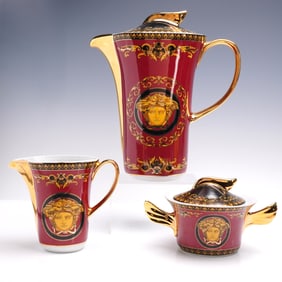 5pc Versace Rosenthal Medusa Coffee Set