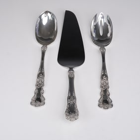 3pc Gorham Sterling Silver Buttercup Pattern Serving Utensils