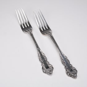 2pc Gorham Sterling Silver Medici Place Forks