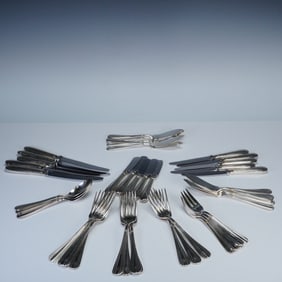 45pc Jean Couzon France Alliance Stainless Flatware Set
