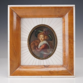 Miniature Portrait Madame Mole-Rayond Framed