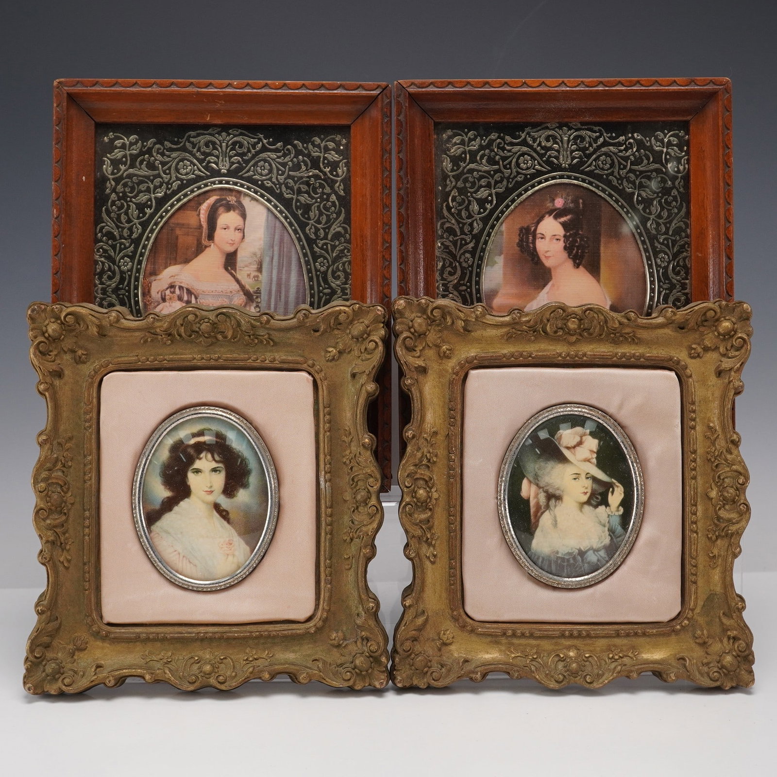 4pc Ornate Frames with Victorian Ladies Portraits (1 of 10)