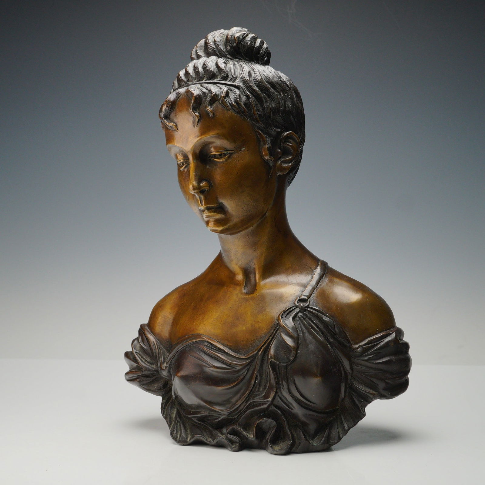 Bronze-Patinated Bust of a Young Woman (1 of 5)