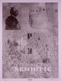 Carl Beam, Lithograph on Paper, Semiotic Intrusion 4, Signed & Numbered
