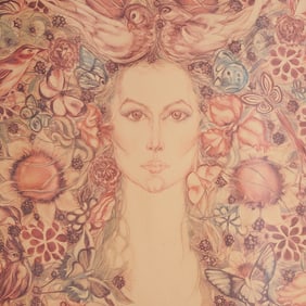 Matta D, Artist Proof Color Lithograph on Paper, Persephone, Signed