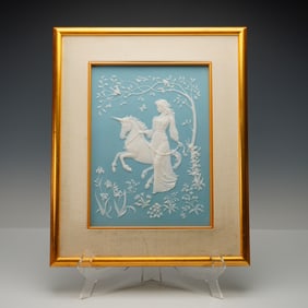 Parian Porcelain Relief by George McMonigle, The Lady and the Unicorn