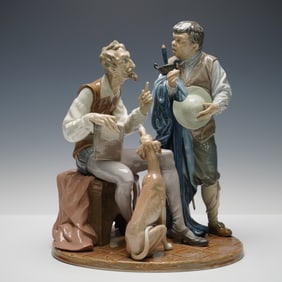 Lladro Porcelain Sculpture, Don Quixote & Sancho Panza 1004998