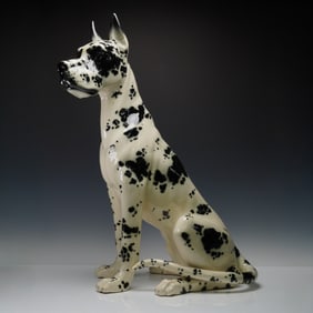 Hispania Ceramic Great Dane Dog Sculpture