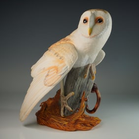 Franklin Mint Porcelain Sculpture, The Barn Owl