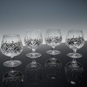 4pc Waterford Crystal Brandy Glasses, Lismore