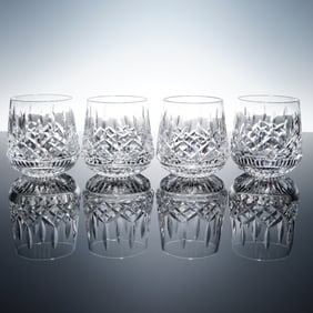 4pc Waterford Crystal Roly Poly Glasses, Lismore