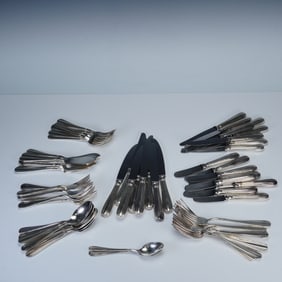 66pc Jean Couzon France Alliance Stainless Flatware Set