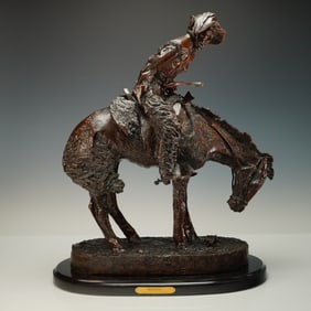 After Frederic Remington, "Norther", Patinated Bronze Sculpture