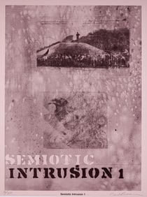 Carl Beam, Lithograph on Paper, Semiotic Intrusion 1, Signed & Numbered