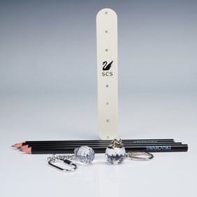 7pc Swarovski SCS Writing and Accessory Set, Pencils, Pen and Keychains