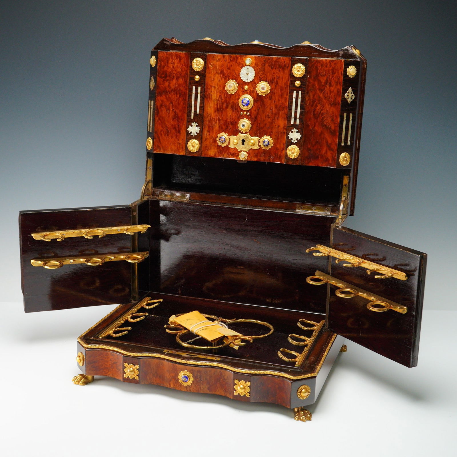 Antique French Boulle Tantalus (1 of 9)