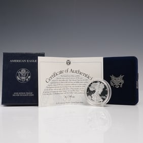 2001-W US 1oz Silver Eagle Proof Coin OGP