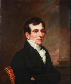 19th Century British Oil on Board Portrait of a Gentleman Sea Captain